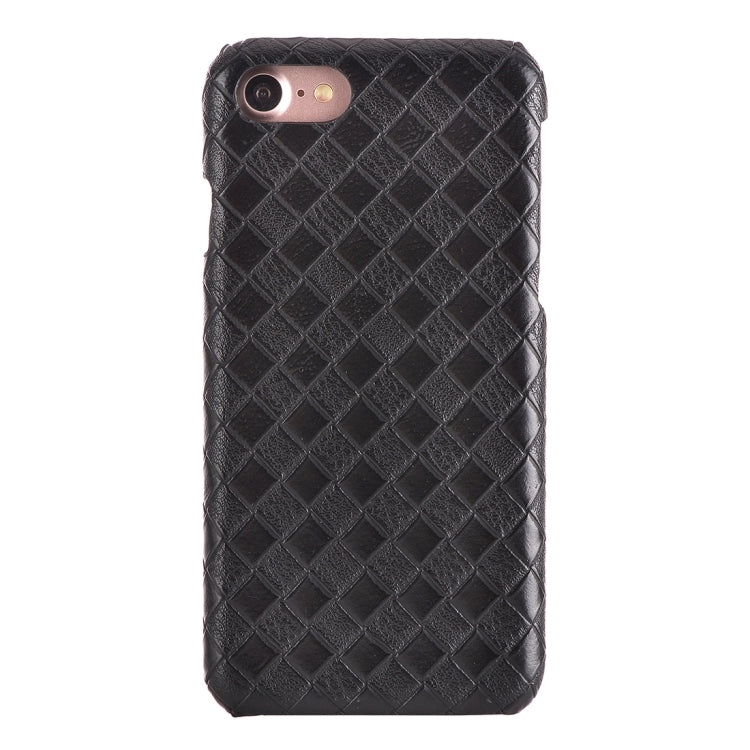 For  iPhone 8 & 7  Narrow Weave Texture PU Leather Surface Protective Case Back Cover