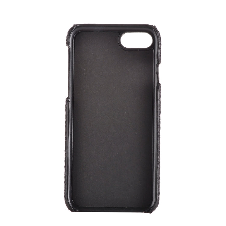 For  iPhone 8 & 7  Narrow Weave Texture PU Leather Surface Protective Case Back Cover