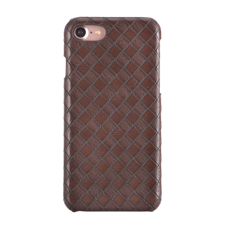 For  iPhone 8 & 7  Narrow Weave Texture PU Leather Surface Protective Case Back Cover