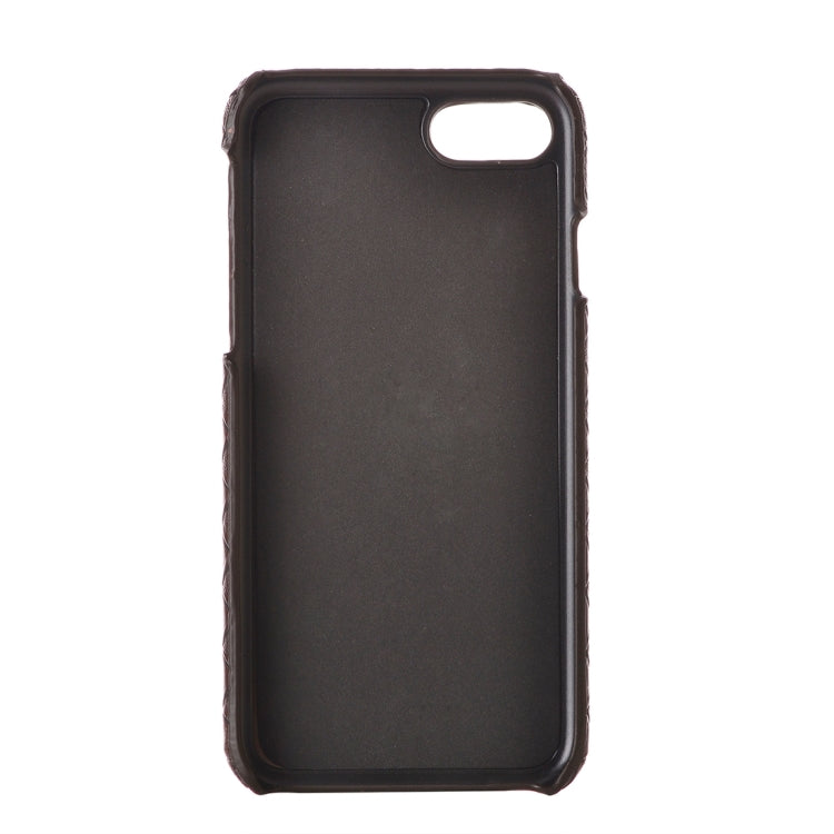 For  iPhone 8 & 7  Narrow Weave Texture PU Leather Surface Protective Case Back Cover