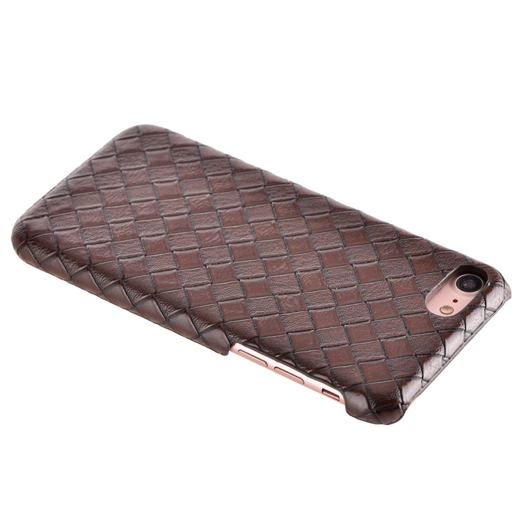 For  iPhone 8 & 7  Narrow Weave Texture PU Leather Surface Protective Case Back Cover