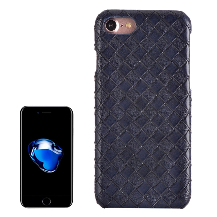 For  iPhone 8 & 7  Narrow Weave Texture PU Leather Surface Protective Case Back Cover