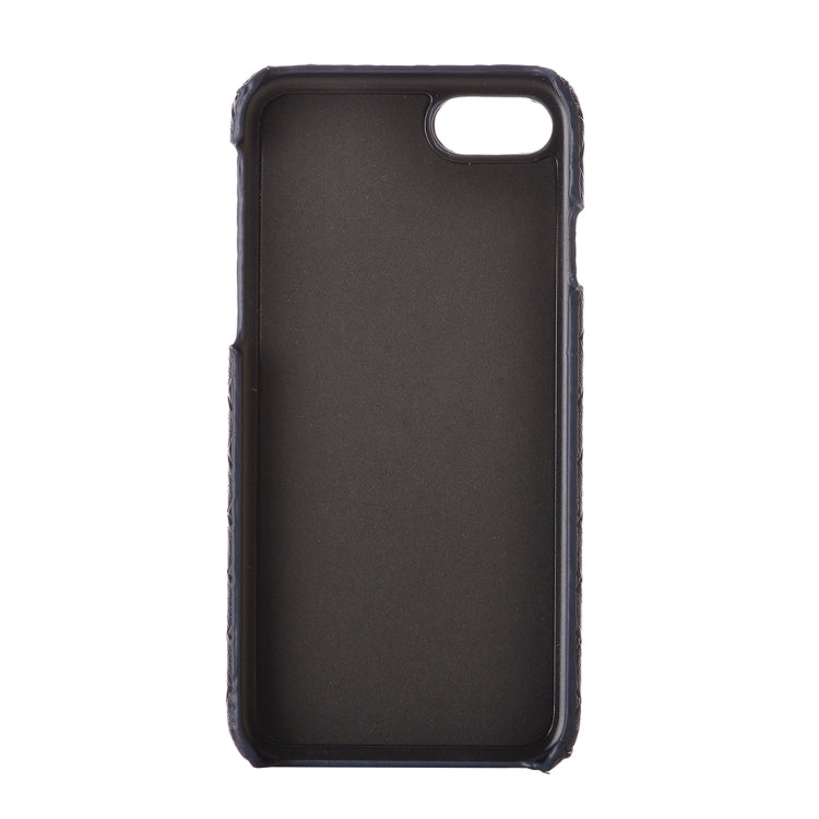 For  iPhone 8 & 7  Narrow Weave Texture PU Leather Surface Protective Case Back Cover