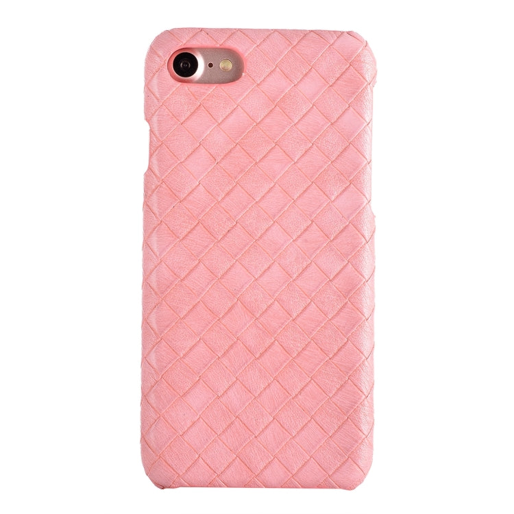 For  iPhone 8 & 7  Narrow Weave Texture PU Leather Surface Protective Case Back Cover