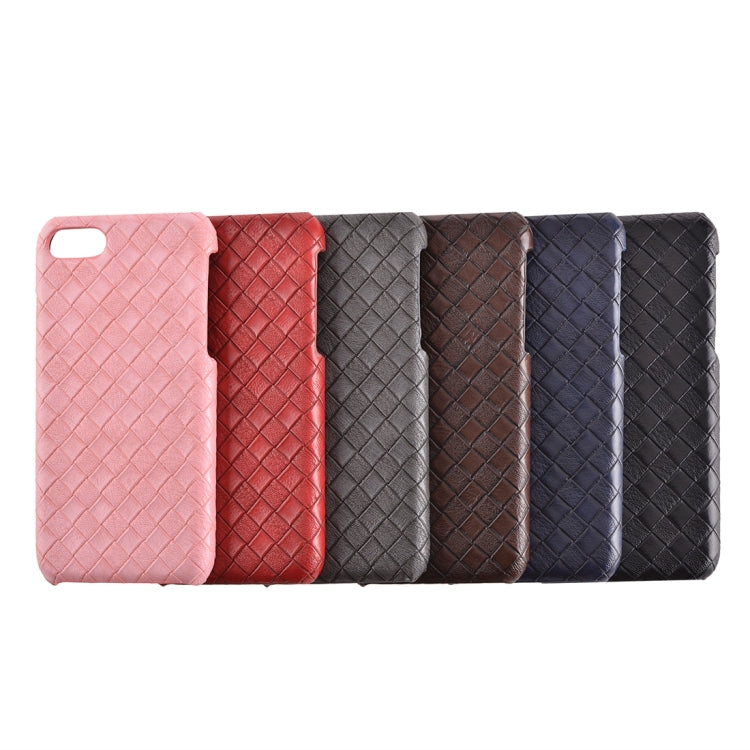 For  iPhone 8 & 7  Narrow Weave Texture PU Leather Surface Protective Case Back Cover