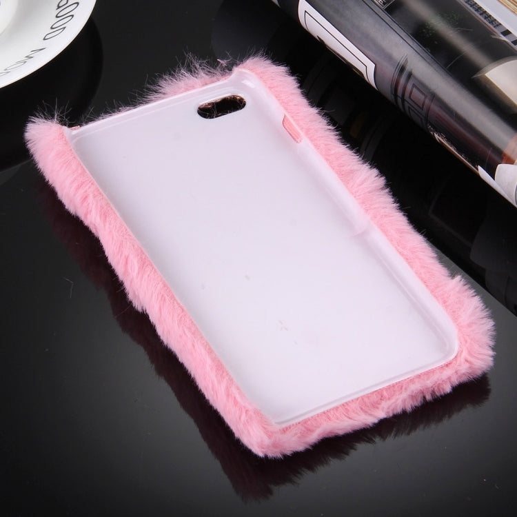 For  iPhone 8 & 7  Genuine Rabbit Hair Diamond Encrusted PC Protective Case