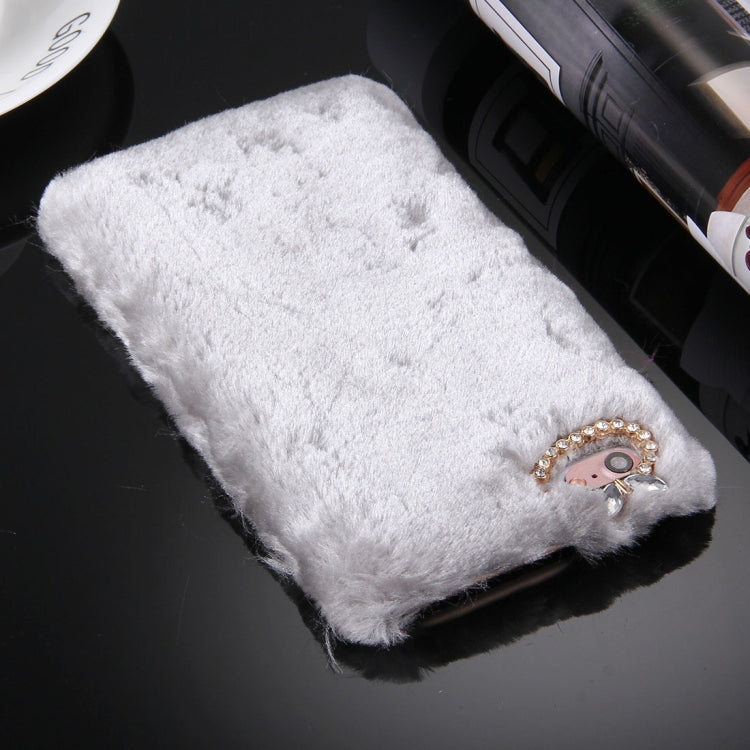For  iPhone 8 & 7  Genuine Rabbit Hair Diamond Encrusted PC Protective Case