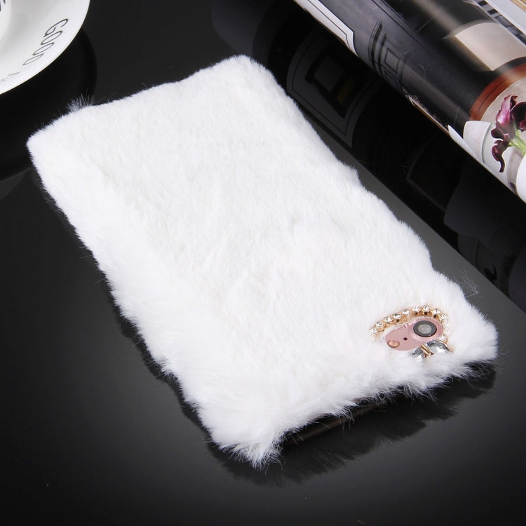 For  iPhone 8 & 7  Genuine Rabbit Hair Diamond Encrusted PC Protective Case