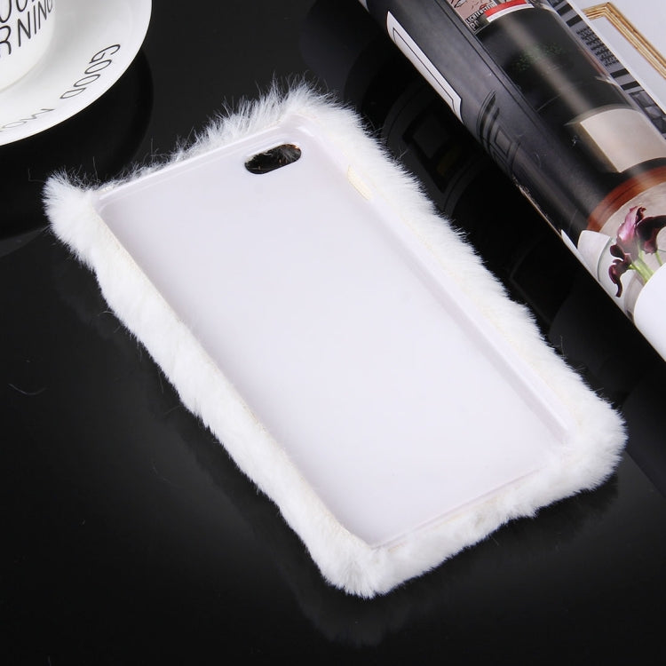 For  iPhone 8 & 7  Genuine Rabbit Hair Diamond Encrusted PC Protective Case