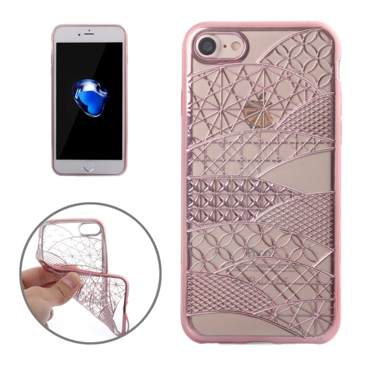 For  iPhone 8 & 7  Architectural Pattern Electroplating TPU Protective Case