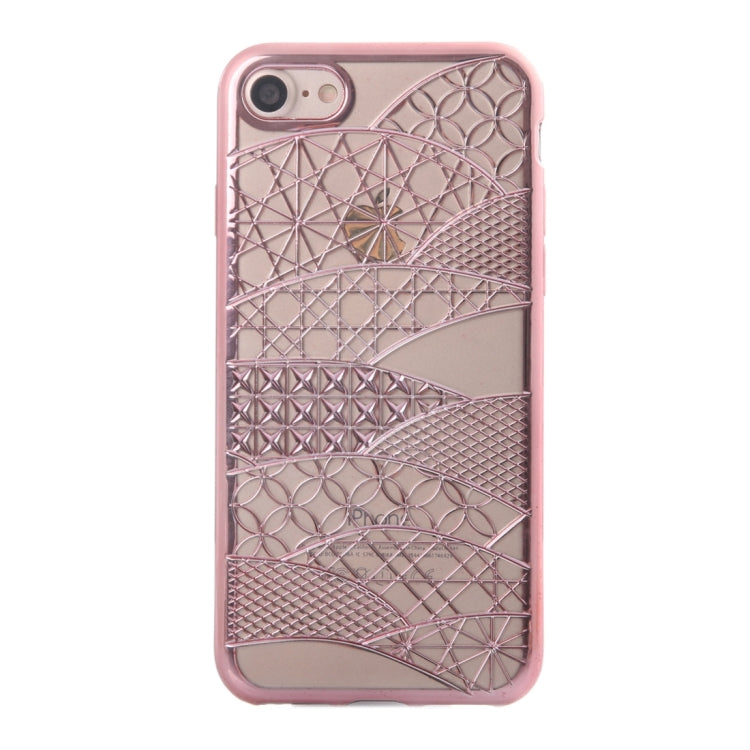 For  iPhone 8 & 7  Architectural Pattern Electroplating TPU Protective Case