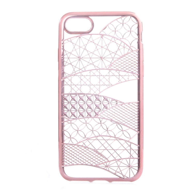 For  iPhone 8 & 7  Architectural Pattern Electroplating TPU Protective Case