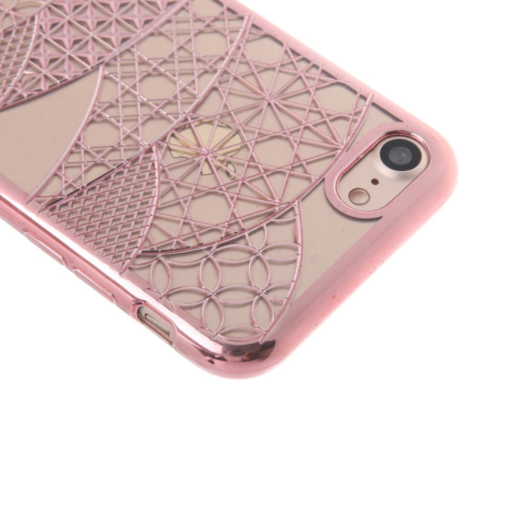 For  iPhone 8 & 7  Architectural Pattern Electroplating TPU Protective Case