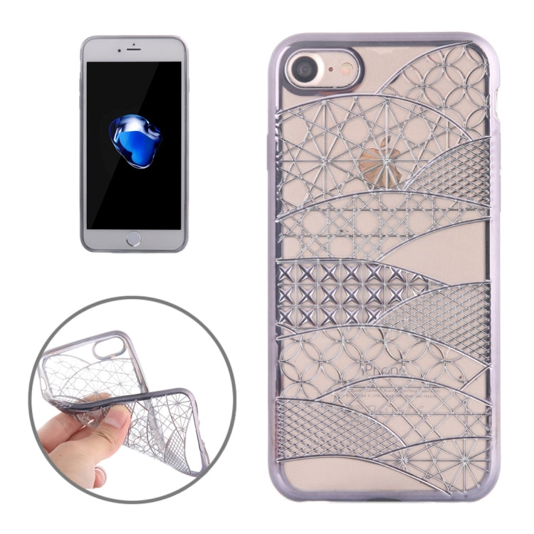 For  iPhone 8 & 7  Architectural Pattern Electroplating TPU Protective Case