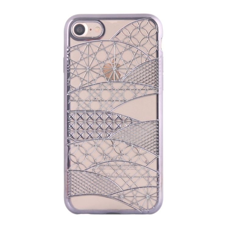 For  iPhone 8 & 7  Architectural Pattern Electroplating TPU Protective Case