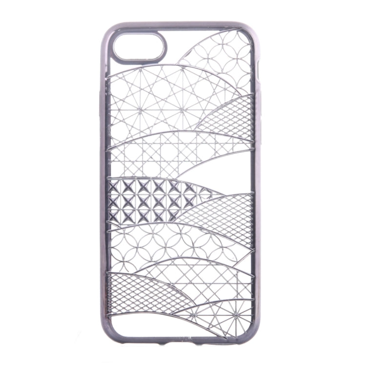 For  iPhone 8 & 7  Architectural Pattern Electroplating TPU Protective Case