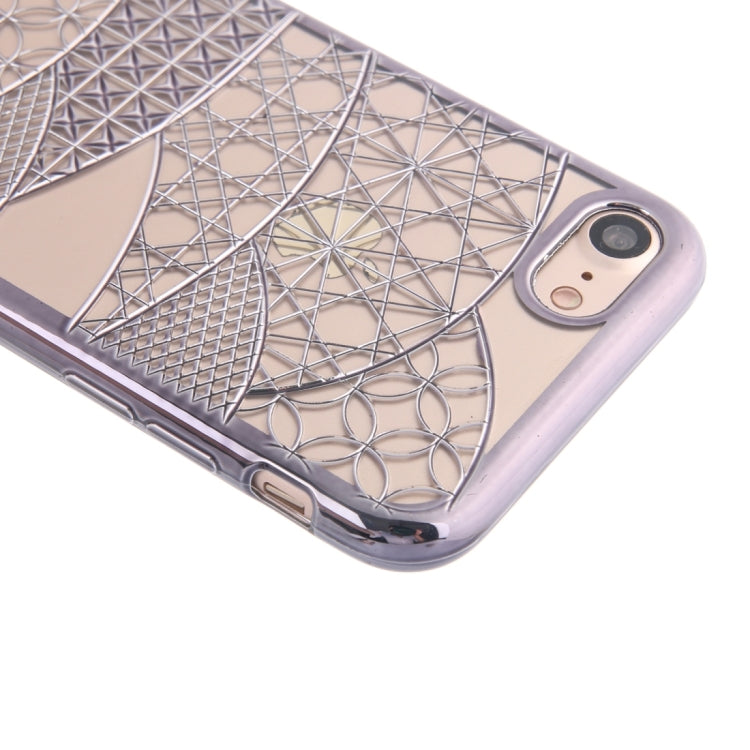 For  iPhone 8 & 7  Architectural Pattern Electroplating TPU Protective Case