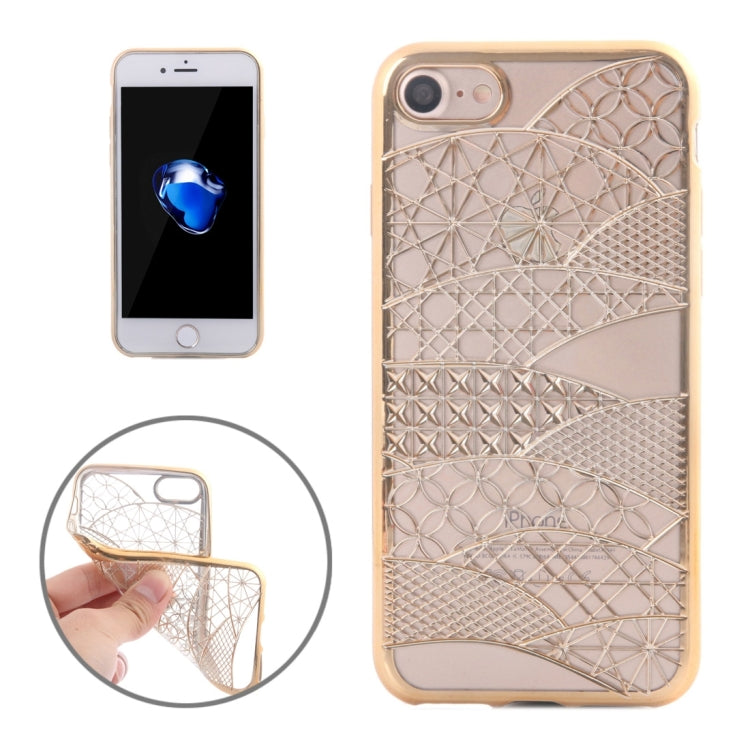 For  iPhone 8 & 7  Architectural Pattern Electroplating TPU Protective Case