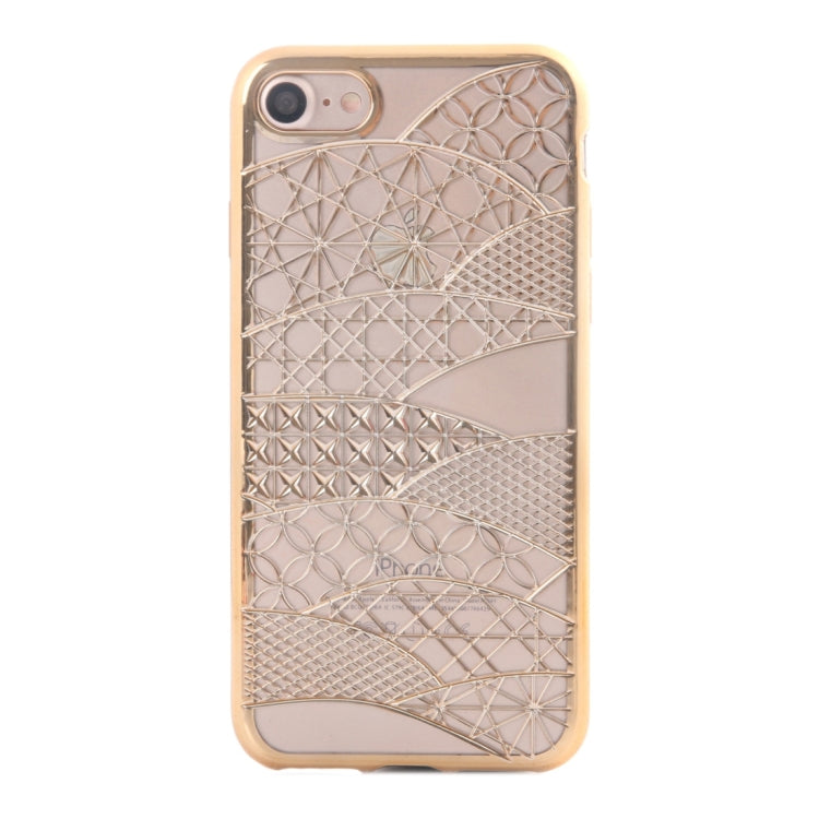 For  iPhone 8 & 7  Architectural Pattern Electroplating TPU Protective Case