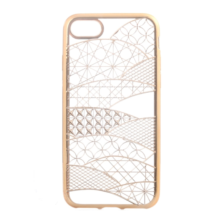 For  iPhone 8 & 7  Architectural Pattern Electroplating TPU Protective Case