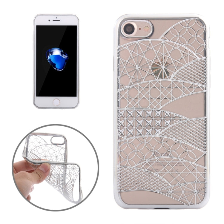 For  iPhone 8 & 7  Architectural Pattern Electroplating TPU Protective Case