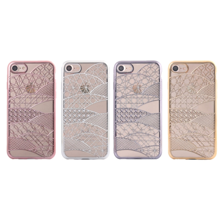 For  iPhone 8 & 7  Architectural Pattern Electroplating TPU Protective Case