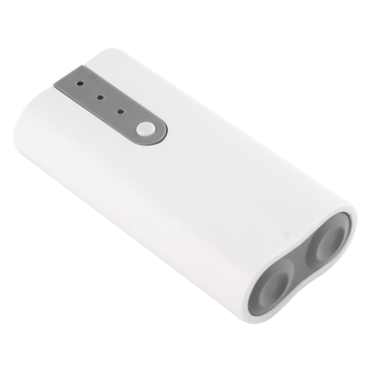 DIY 2x 18650 Batteries (Not Included) Portable Power Bank Shell Box Charger(White)