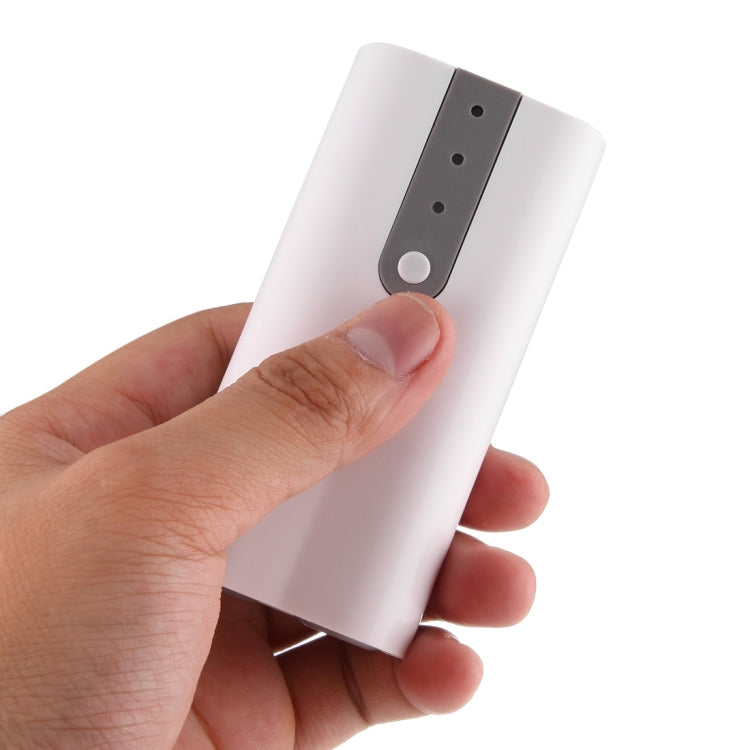 DIY 2x 18650 Batteries (Not Included) Portable Power Bank Shell Box Charger(White)