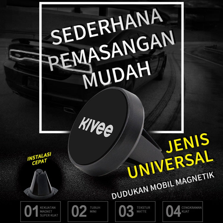 KIVEE KV-UC01 Universal Car Magnetic Suction Mobile Phone Holder Bracket (Black)