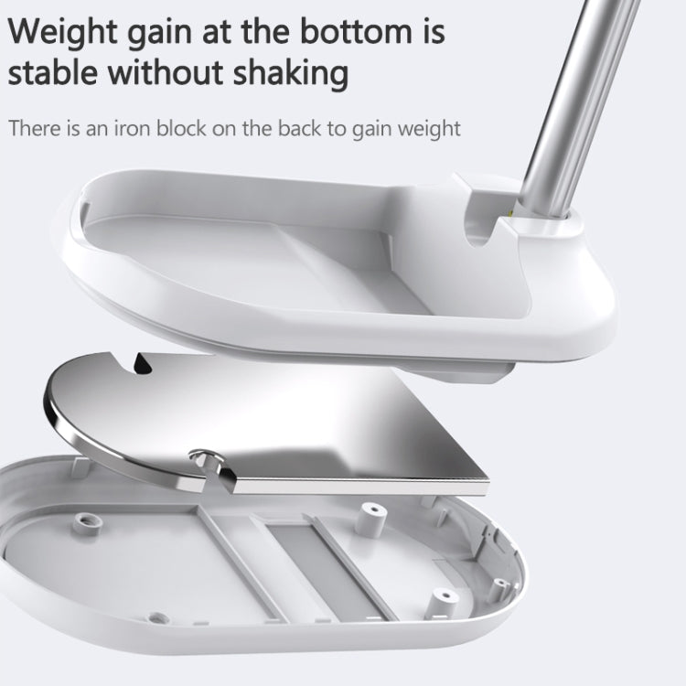 Licheers LC-345 Retractable Folding Desktop Stand Suitable for Mobile Phones / Tablets within 12.9 inches(White)