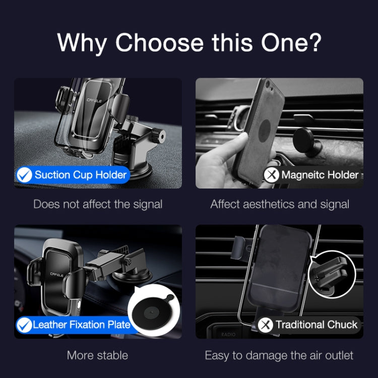 CAFELE Otto Series Car Water Cup (Fort)  Holderï¼ŒSuction Cup Retractable(Black)