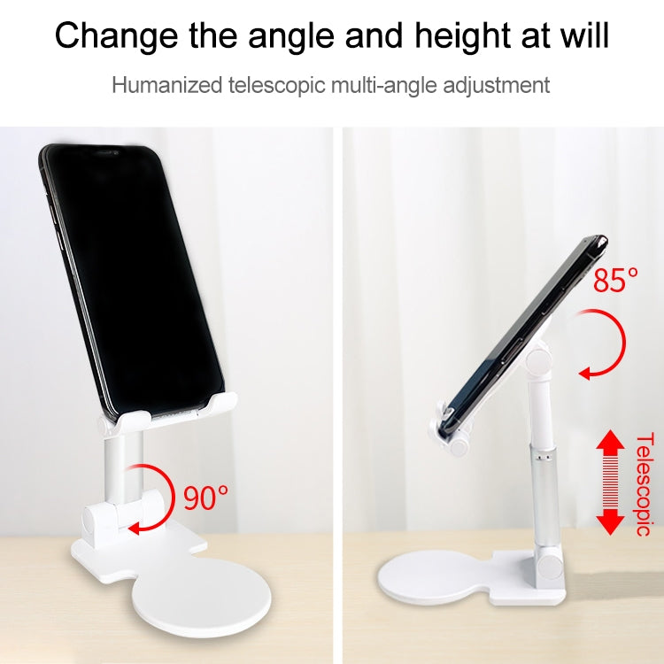 Universal Portable Folding Desktop Holder Bracket for Mobile Phone Tablet(White)