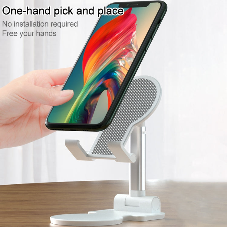 Universal Portable Folding Desktop Holder Bracket for Mobile Phone Tablet(White)