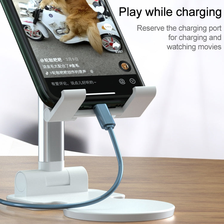 Universal Portable Folding Desktop Holder Bracket for Mobile Phone Tablet(White)