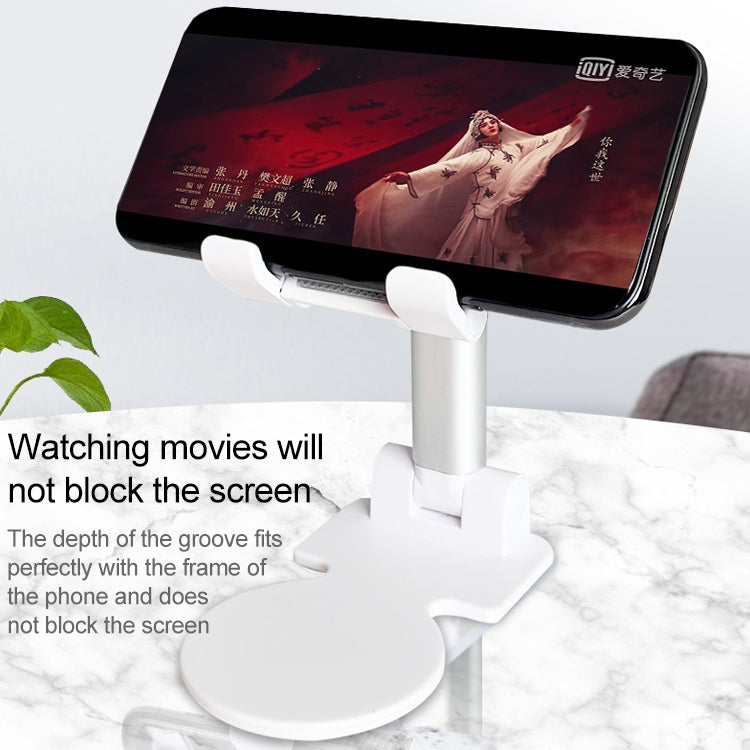 Universal Portable Folding Desktop Holder Bracket for Mobile Phone Tablet(White)