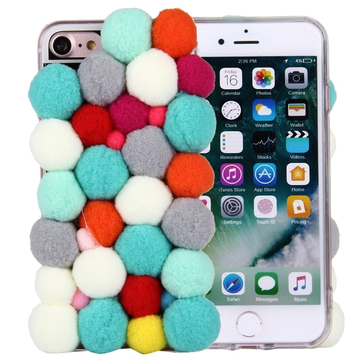For  iPhone 8 & 7  3D Furry Balls Pattern TPU Protective Case
