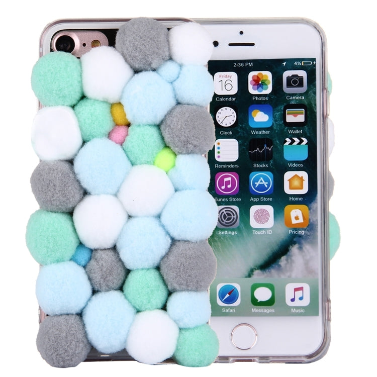 For  iPhone 8 & 7  3D Furry Balls Pattern TPU Protective Case