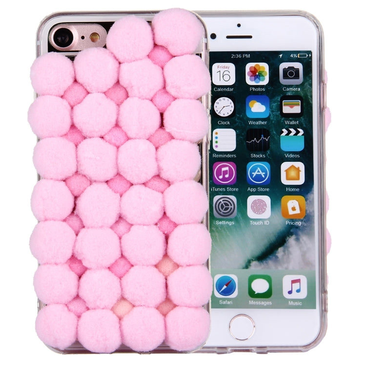 For  iPhone 8 & 7  3D Furry Balls Pattern TPU Protective Case