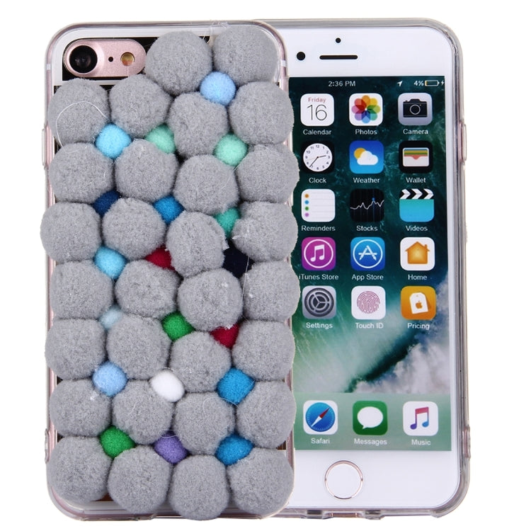 For  iPhone 8 & 7  3D Furry Balls Pattern TPU Protective Case