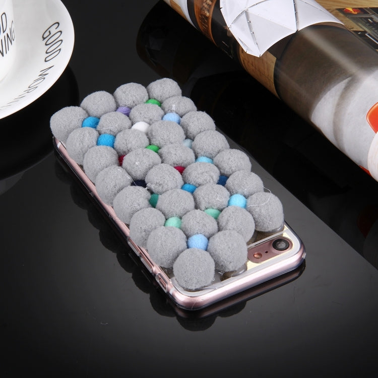 For  iPhone 8 & 7  3D Furry Balls Pattern TPU Protective Case