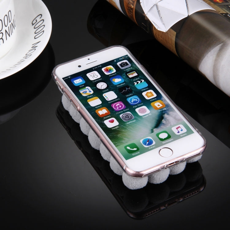 For  iPhone 8 & 7  3D Furry Balls Pattern TPU Protective Case