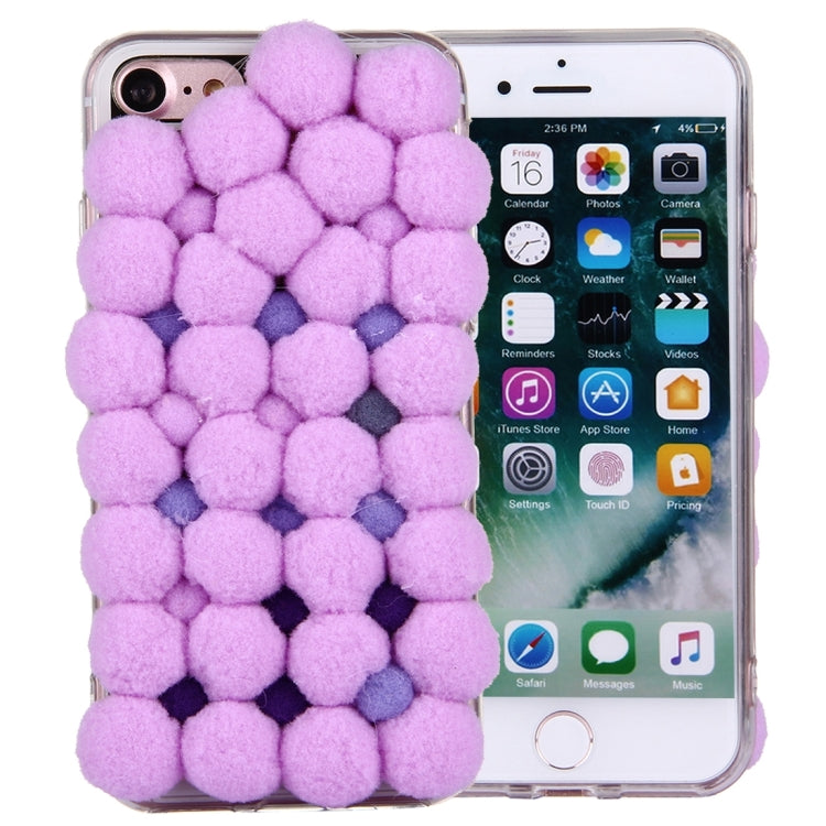 For  iPhone 8 & 7  3D Furry Balls Pattern TPU Protective Case