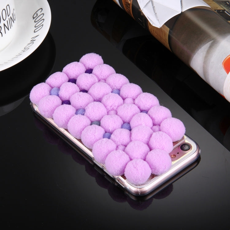 For  iPhone 8 & 7  3D Furry Balls Pattern TPU Protective Case