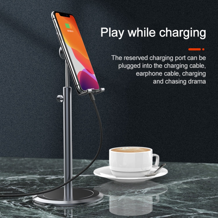 LICHEERS LC-359 Mobile Phone Flat Metal Telescopic Stand for 4-12.9 inch Phones & Tablets