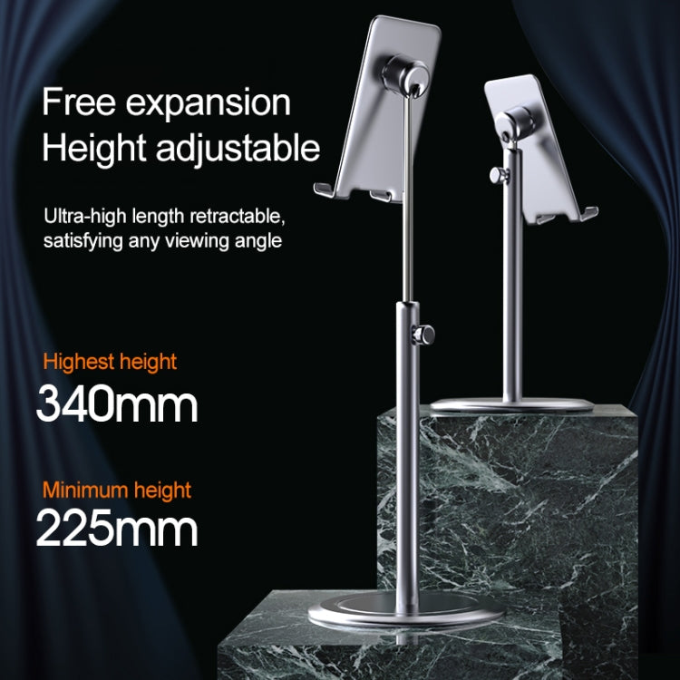 LICHEERS LC-359 Mobile Phone Flat Metal Telescopic Stand for 4-12.9 inch Phones & Tablets