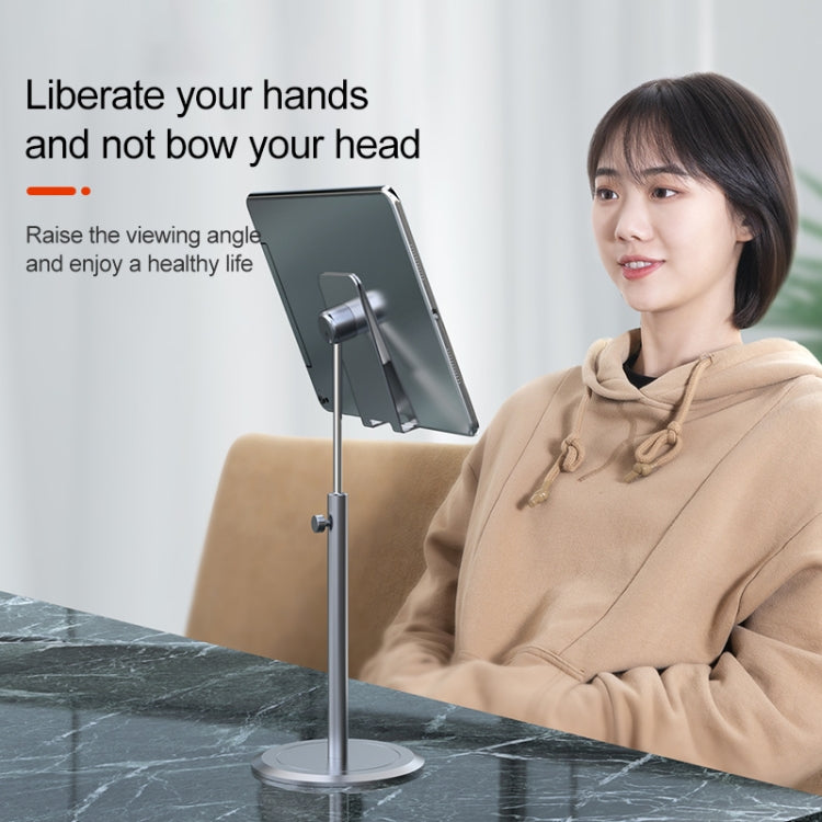LICHEERS LC-359 Mobile Phone Flat Metal Telescopic Stand for 4-12.9 inch Phones & Tablets
