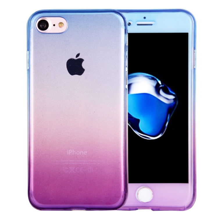 For  iPhone 8 & 7  Double-sided Gradient Color TPU Protective Case Back Cover