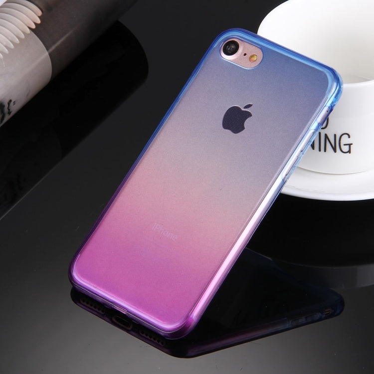 For  iPhone 8 & 7  Double-sided Gradient Color TPU Protective Case Back Cover
