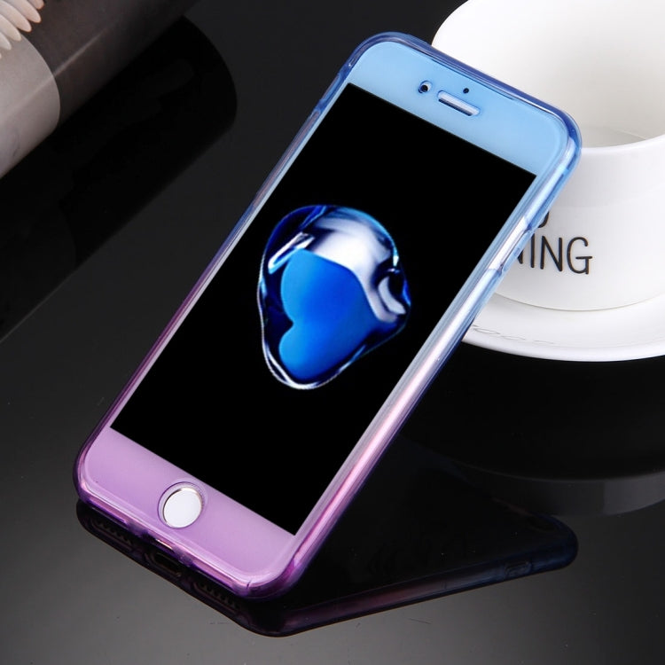 For  iPhone 8 & 7  Double-sided Gradient Color TPU Protective Case Back Cover