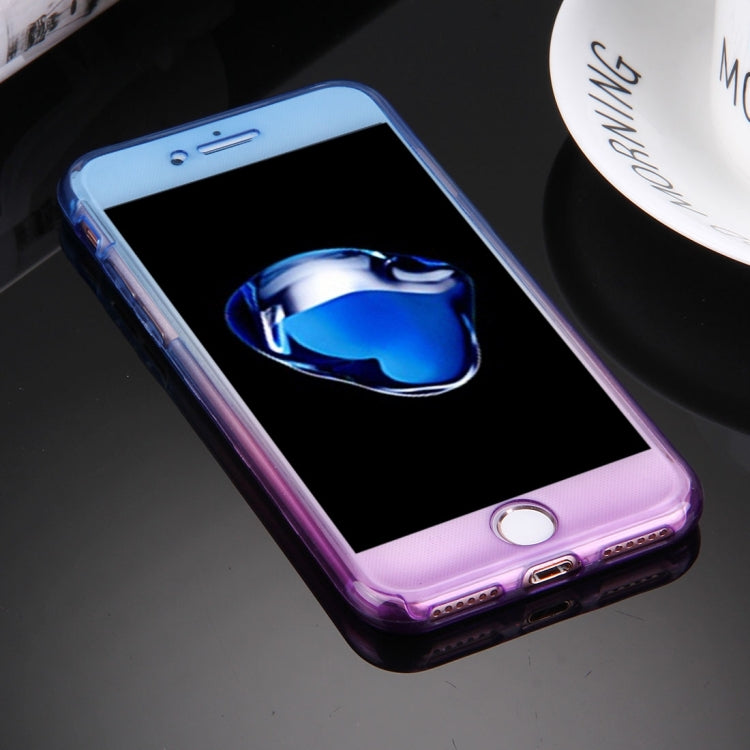 For  iPhone 8 & 7  Double-sided Gradient Color TPU Protective Case Back Cover